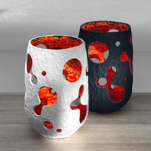 Paper White Candle Lantern by Donatas Zukauskas For Sale - Image 7 of 10