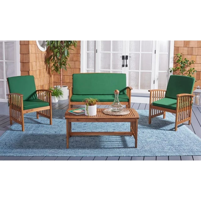 2020s Rocklin 4 Piece Outdoor Set - Natural/Green For Sale - Image 5 of 11