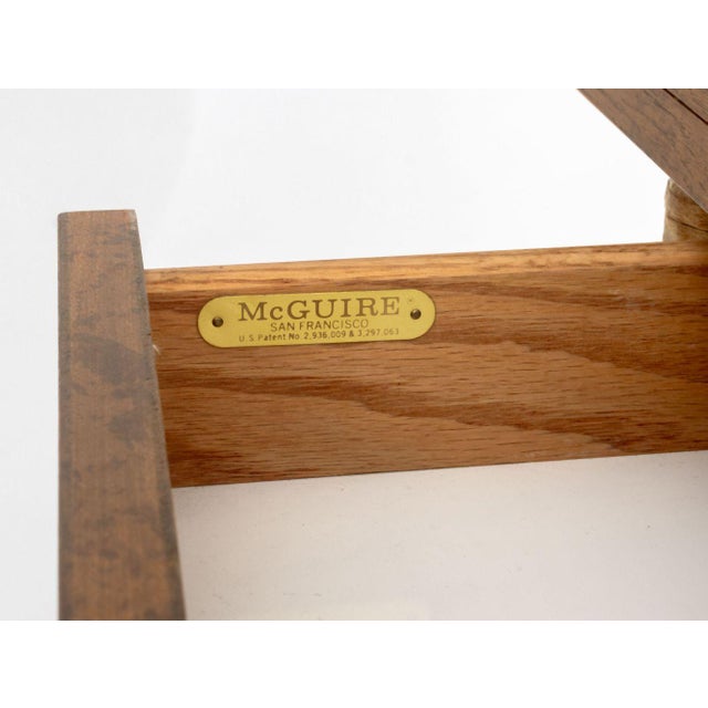 1970s Lyda Levi X McGuire Company Gate Leg Console Table For Sale - Image 5 of 11