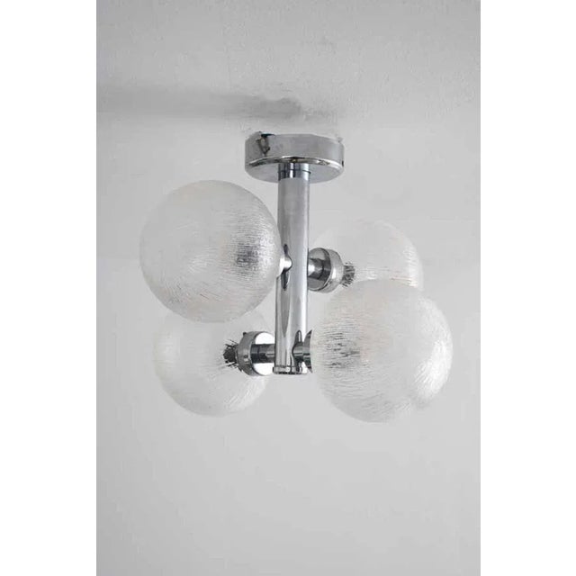 Space Age Sputnik Orbit Ceiling Lamp in Chrome, 1970s For Sale - Image 3 of 6