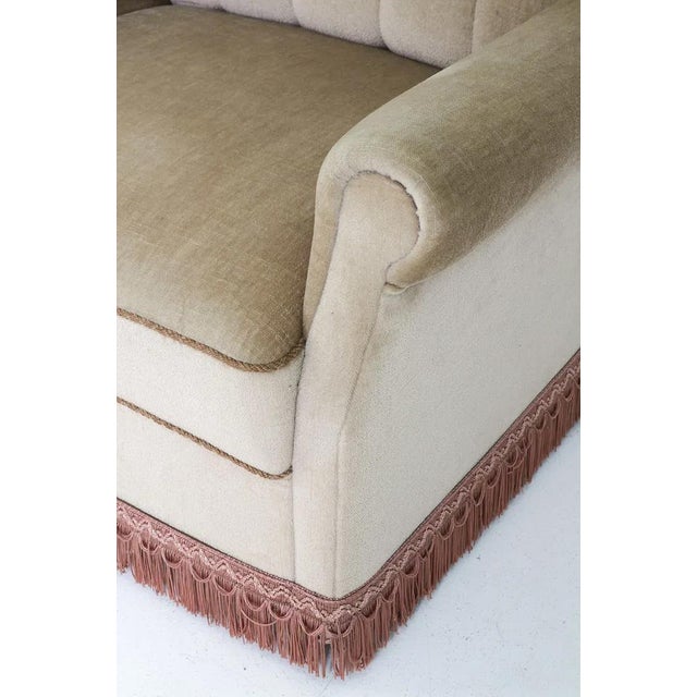 Champagne Danish Mohair Mid Century Modern Lounge Chairs For Sale - Image 8 of 12