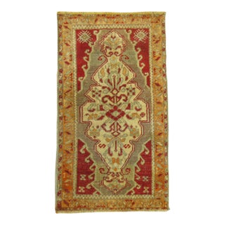 Antique Turkish Sivas Superfine Carpet Mat For Sale