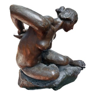 Saverio Gatto, Female Nude, 1927, Bronze For Sale