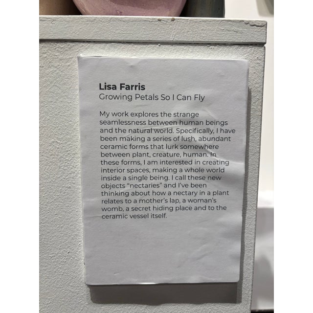 Contemporary Abstract Botanic Form Ceramic Sculpture by Lisa Farris For Sale - Image 4 of 4