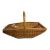Vintage Woven English Willow/Wicker Garden Basket With Handle For Sale