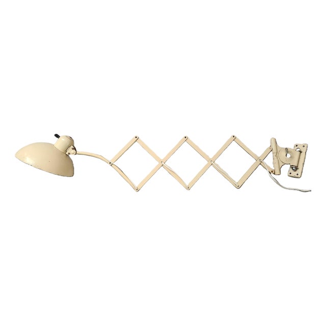 Vintage Industrial Wall-Mounted Scissor Lamp from Kaiser Idell, Germany, 1950s For Sale