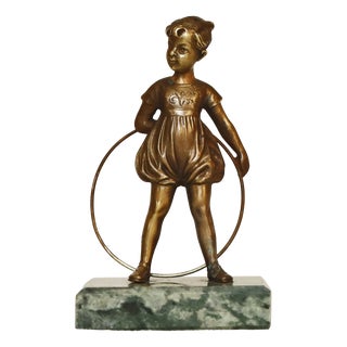 Art Deco Art Nouveau Bronze Figurine, 1915 For Sale