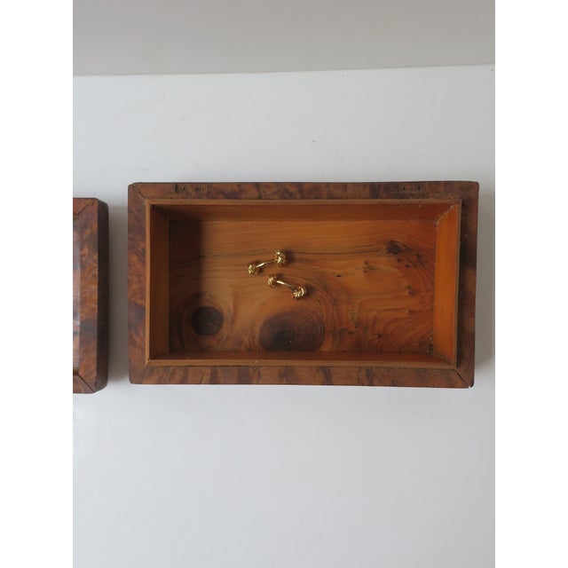 Burl Wood Jewelry Box, Mid-20th Century For Sale In New York - Image 6 of 13