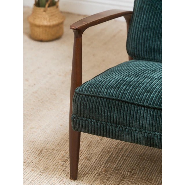 Mid 20th Century Styled After Mid Century Modern Upholstered Milo Baughman Armchair For Sale In Los Angeles - Image 6 of 11