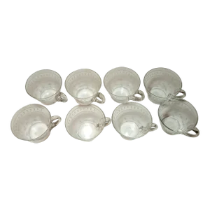 Antique Boston & Sandwich Stars Glass Punch Cups