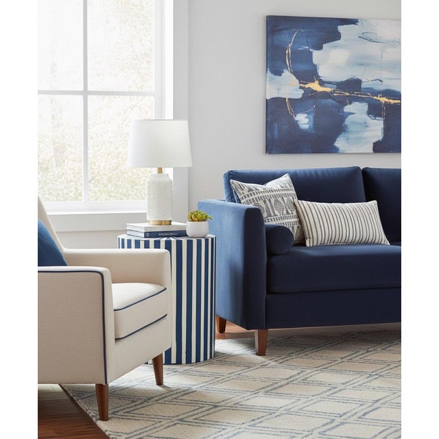 Modernist Moroccan Inlay Style Striped Resin Pedestal Table For Sale - Image 9 of 9