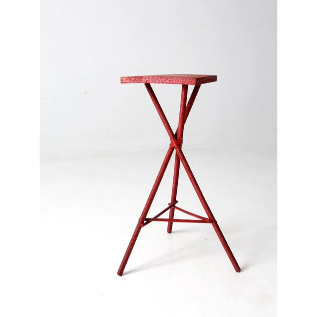 Antique Red Folk Art Table For Sale - Image 4 of 12