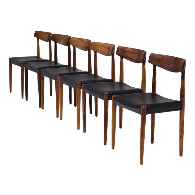 Danish 343 Dining Chairs in Rosewood by Knud Faerch for Slagelse Møbelværk, 1960s, Set of 6 For Sale