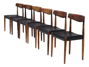 Danish 343 Dining Chairs in Rosewood by Knud Faerch for Slagelse Møbelværk, 1960s, Set of 6