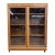 Antique Victorian or Arts and Crafts Style Golden Oak Display Cabinet Bookcase For Sale