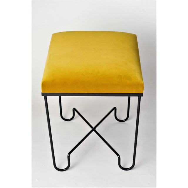 Gold Aronde Black Lacquered Feet and Gold Velvet Benches by Facto Atelier Paris For Sale - Image 8 of 10