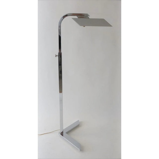 Modern Floor Lamp Casella Style Adjustable Chrome For Sale - Image 3 of 12