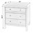 Spritely Home Accent Furniture Nora 25 in. W Rectangular Wood 3 Drawer Nightstand, Walnut For Sale - Image 4 of 11