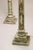 XL Pair Neo Classic Hollywood Regency Modern Green & Rust Onyx Marble Tuscan Style Column Table Lamps 1960's Italy For Sale - Image 9 of 14