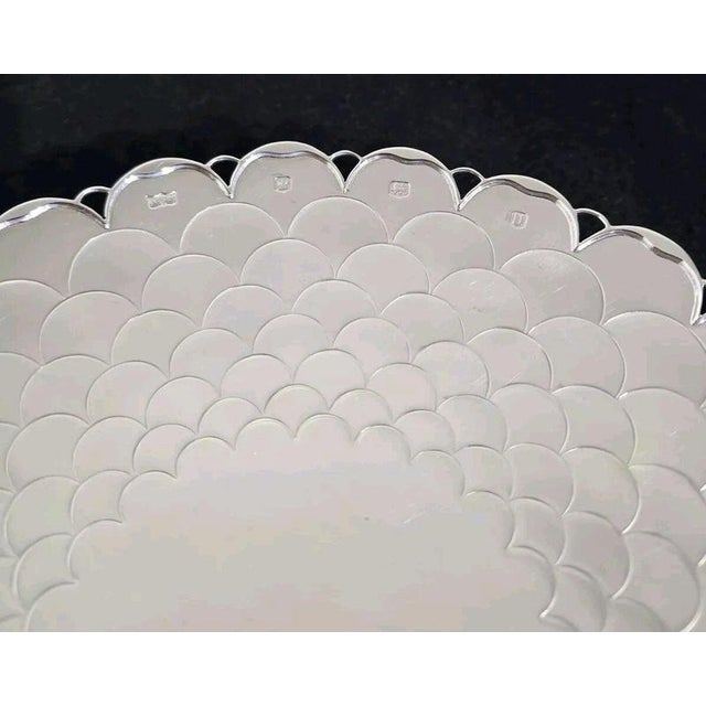 Mid-Century Vintage Sterling Silver Cake Stand from Mappin & Webb, 1962 For Sale - Image 10 of 18