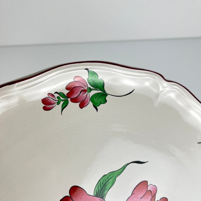 Streetlight Cake Plate with Tulip Motif from KG Lunéville Model, 1980s For Sale - Image 4 of 8