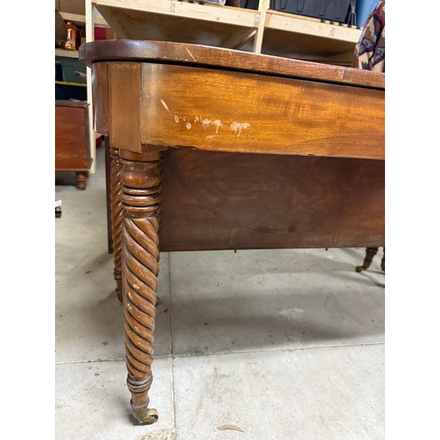 Wood Early 20th Century Drop Leaf Gate Leg Table For Sale - Image 7 of 8