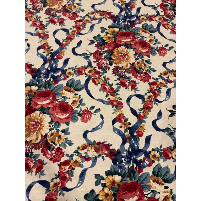 Waverly Floral Fabric Ribbons and Roses 11+ Continuous Yards 56" Width For Sale