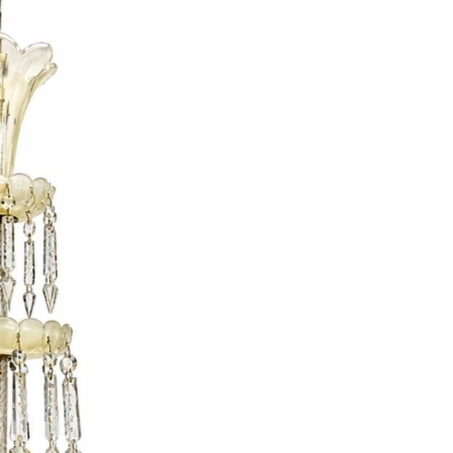 European Chandelier with Crystal Pendants For Sale - Image 4 of 6
