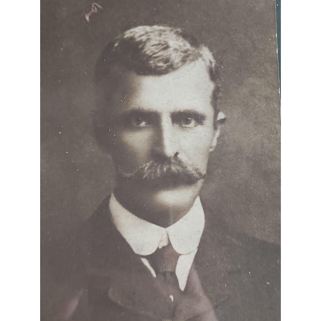 Rare Victorian era cabinet card photograph, atypical of the time, believed to be that of Australian author and poet, Henry...