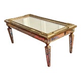 1950s Vintage Italian Mirrored Coffee Table For Sale