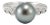 Mikimoto 18k White Gold Tahitian Pearl Accented Diamond Cocktail Ring For Sale