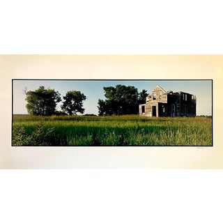 Maxwell Mackenzie, Old Barn Summer Landscape, Large Panoramic Vintage Color Photograph Signed Photo, 1992 For Sale
