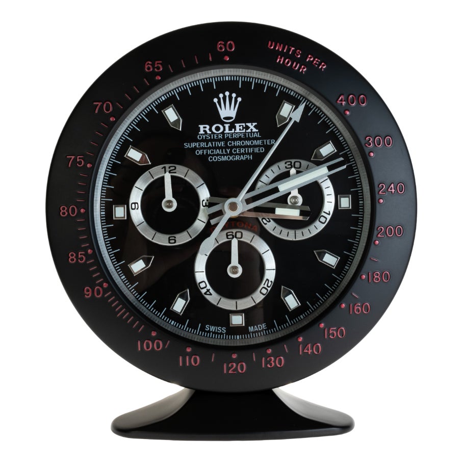 Oyster Perpetual Black Daytona Desk Clock from Rolex | Chairish