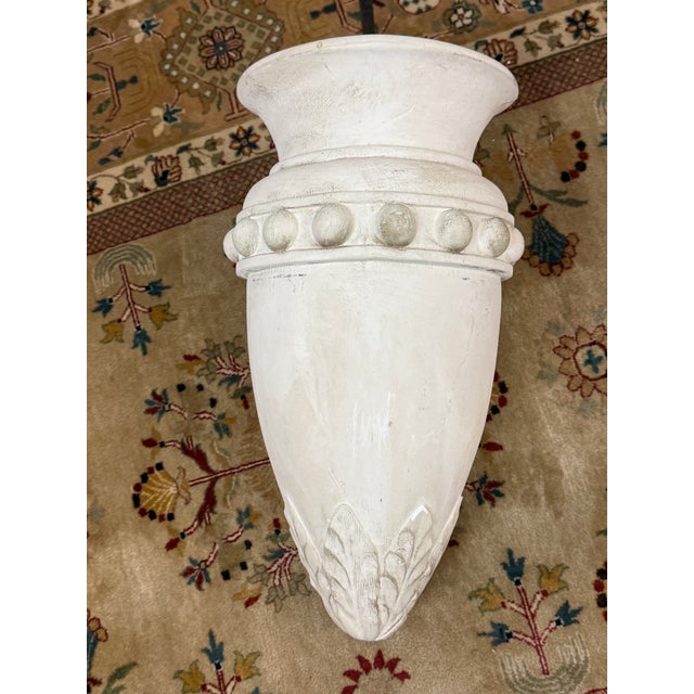 Metal Regency Style Iron Plant Stand + Ceramic Urn, Set of Two For Sale - Image 7 of 12