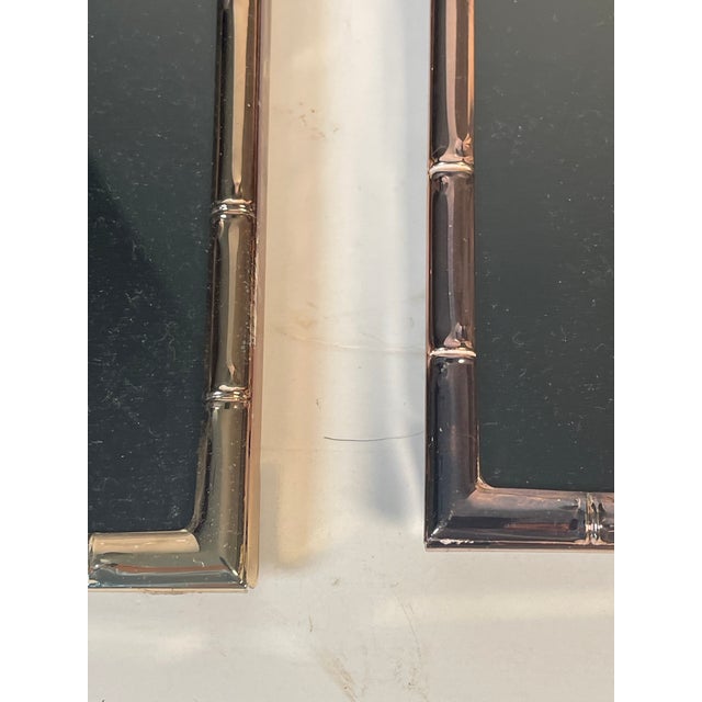 Elegant pair of vintage Tahari silverplate photo frames.
