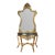 Vintage Rococo French Style 20th C Gilt Carved Wood Marble Console Table & Mirror For Sale