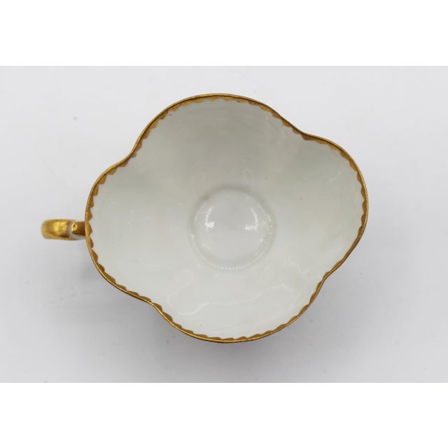 Circa 1888-1916 Richard Klemm, Dresden Quatrefoil Demitasse Cup & Saucer For Sale - Image 10 of 10