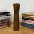 Tall Cylindrical Ceramic Amber Brown Column Vase For Sale - Image 4 of 8