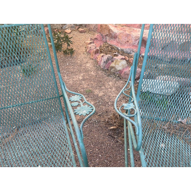 Vintage Metal Garden Chairs, A Pair For Sale - Image 6 of 9