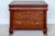 English Ethan Allen British Classics Collection Nutmeg Chest of Drawers With Hidden Top Drawer & Protective Glass Top For Sale - Image 3 of 6