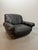 Animal Skin Large Italian Space Age Postmodern Black Leather Lounge Chair with Brass Buttons and Cord Lacing from Busnelli, 1970s For Sale - Image 7 of 14