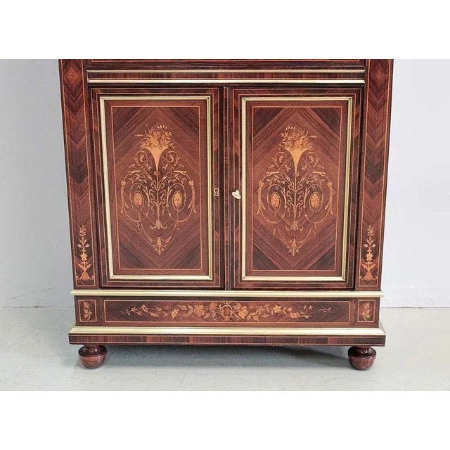 Antique Napoleon III Violet and Rosewood Secretaire For Sale - Image 5 of 15