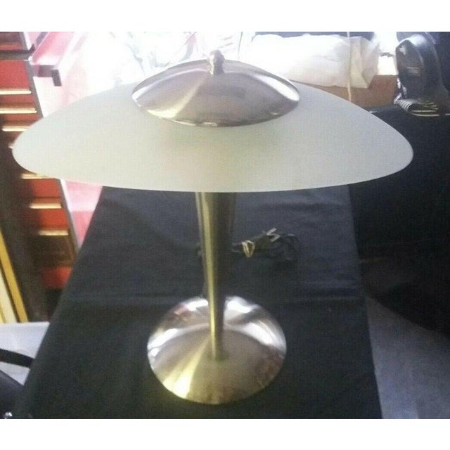 Vintage MidCentury Modern Chrome & Glass Desk Lamp Chairish