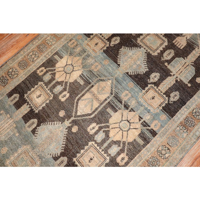 Textile Vintage Zabihi Collection Tribal Kurd Bidjar Rug - 5' x 7'11" For Sale - Image 7 of 9