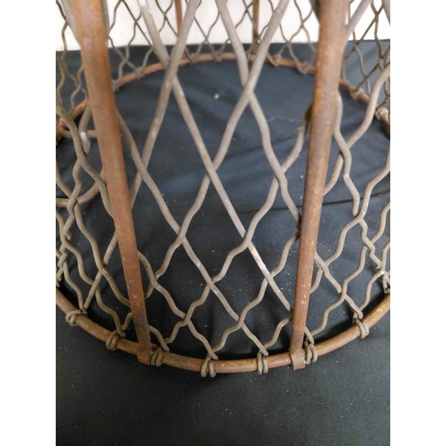 Antique Industrial Wire Basket For Sale In New York - Image 6 of 14
