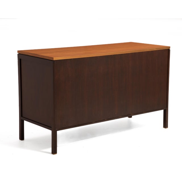 Edward Wormley Dunbar Tambour Door Mahogany Walnut Brass Credenza Cabinet Mid Century Modern For Sale In Philadelphia - Image 6 of 12