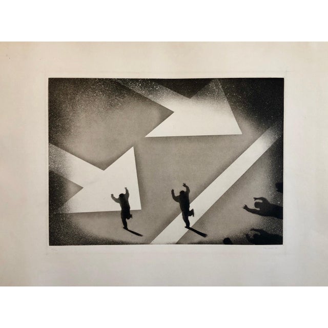 Juan Genovés Candel (Spanish, 1930-) Painter, illustrator, and graphic printmaker engraver. He painted 'El abrazo' ('the...