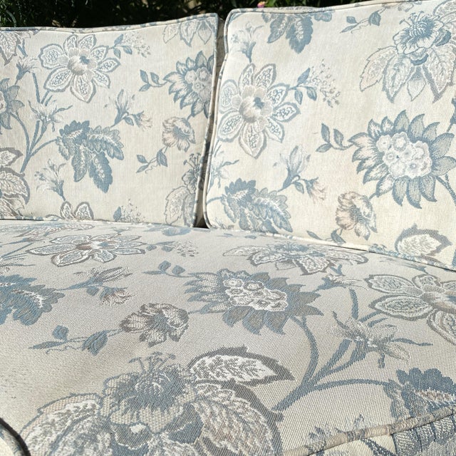 Linen Vintage Outdoor Paul Frank Style Bamboo Ratan Sectional For Sale - Image 8 of 9