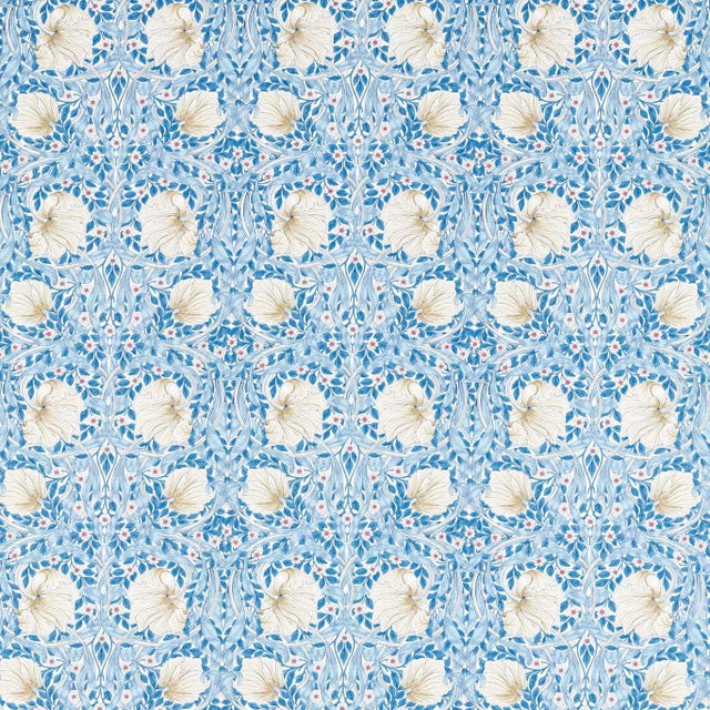 Morris & Co Pimpernel Fabric in Woad For Sale