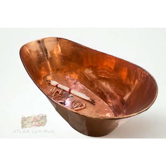 Not Yet Made - Made To Order Copper Bath Tub, Freestanding Copper Bathtub | Antique Soaking Tub - Luxurious 100% Natural Brass Handmade Slipper Customizable For Sale - Image 5 of 7
